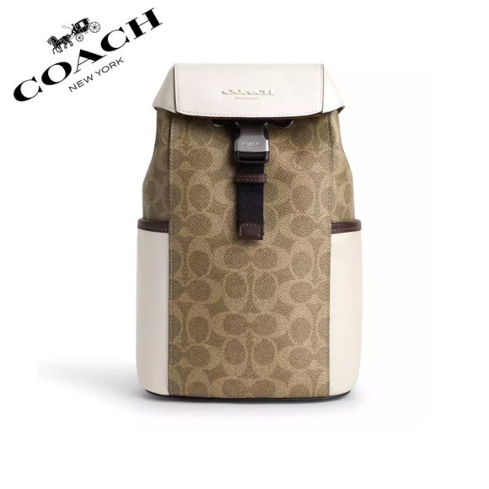 NWT COACH Racer Pack In Signature Colorblock - Picture 1 of 8